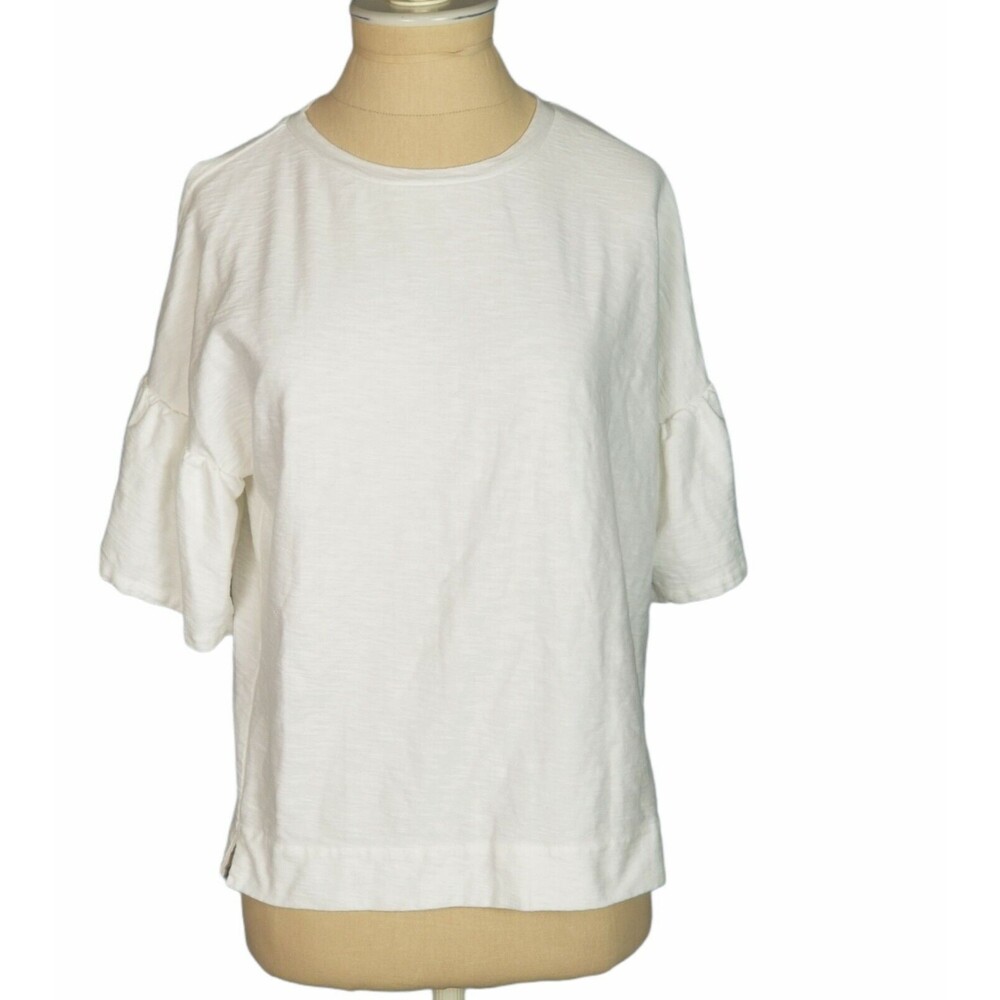Vineyard Vines Women's White Cotton Blend Bell Sleeve Top Size XS